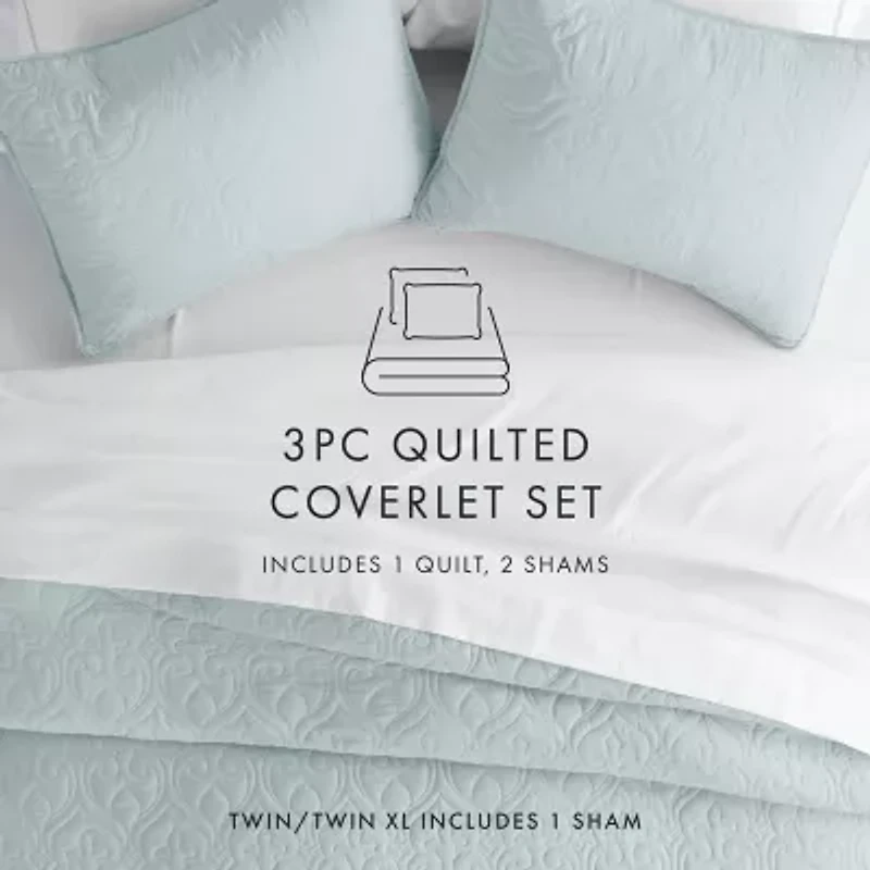Casual Comfort Damask Stitch Quilt Set