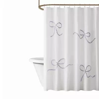 Truly Soft Textured Bows Shower Curtain