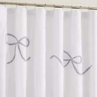 Truly Soft Textured Bows Shower Curtain