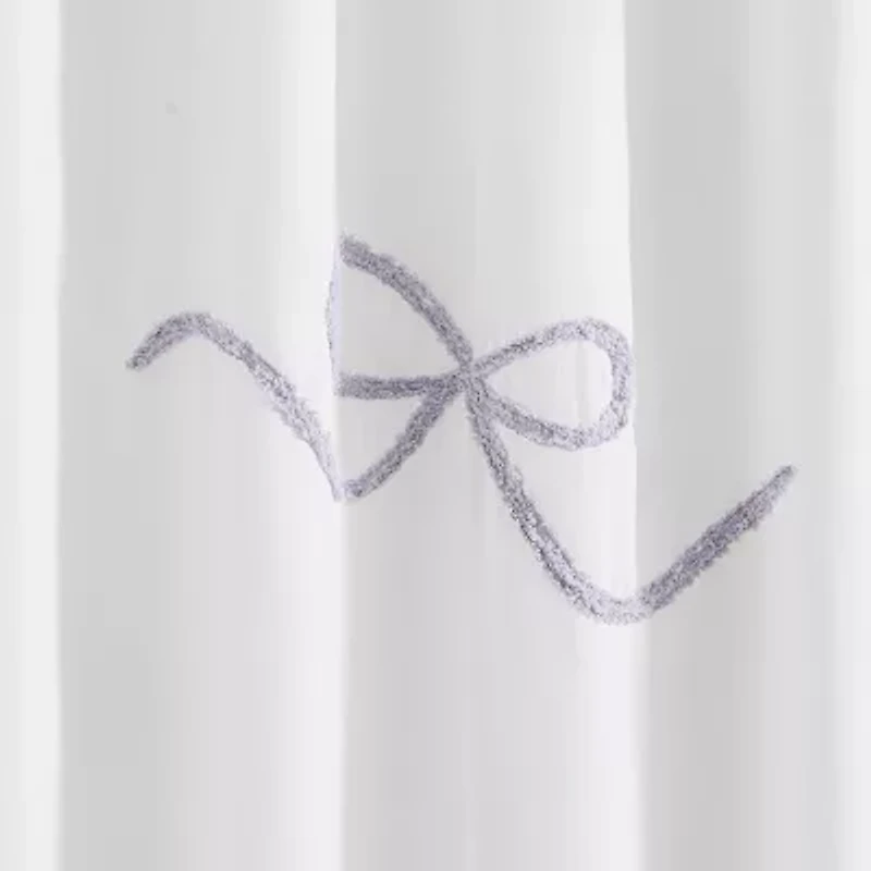 Truly Soft Textured Bows Shower Curtain