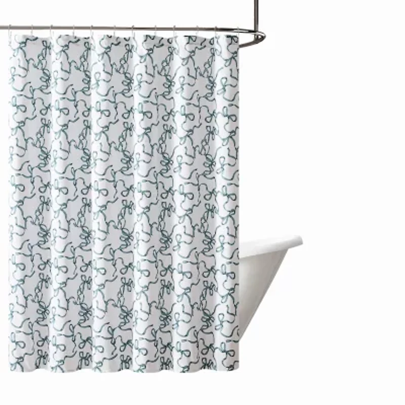 Truly Soft Printed Bow Shower Curtain