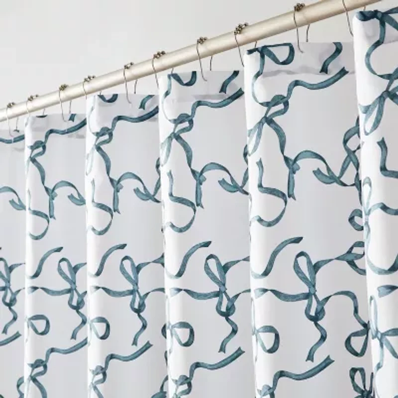Truly Soft Printed Bow Shower Curtain