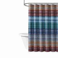 Brooklyn Loom Met Yarn Dye Stripe Shower Curtain