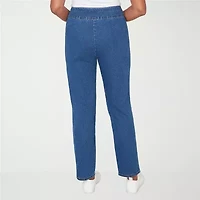 Alfred Dunner Austin Womens Mid Rise Straight Leg Jean