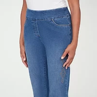 Alfred Dunner Austin Womens Mid Rise Straight Leg Jean
