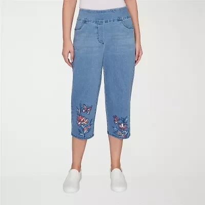 Alfred Dunner Austin Womens Mid Rise Straight Leg Jean