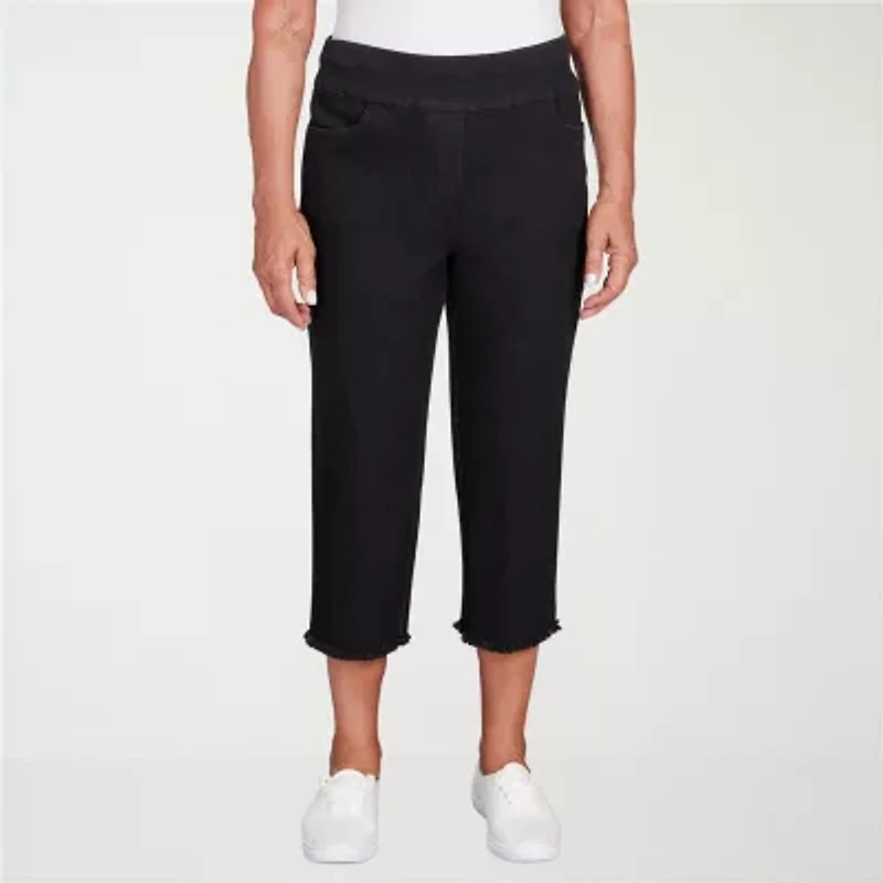 Alfred Dunner Classics Womens Mid Rise Capri Jean
