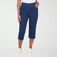 Alfred Dunner Classics Womens Mid Rise Capri Jean