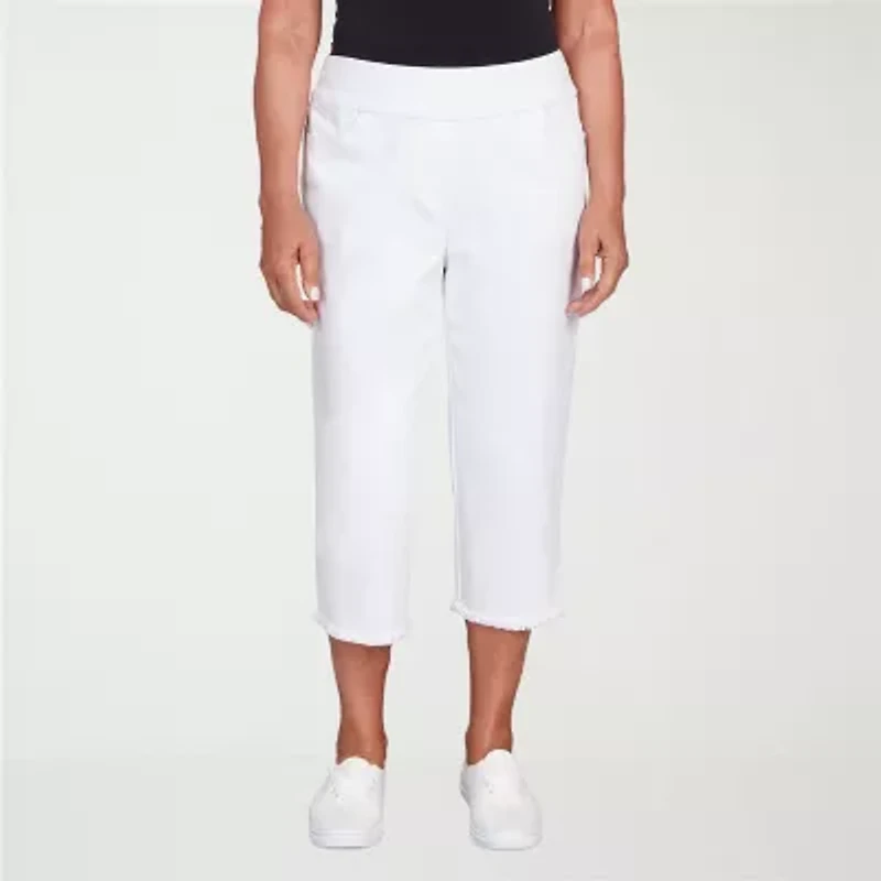 Alfred Dunner Classics Womens Mid Rise Capri Jean