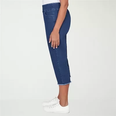 Alfred Dunner Classics Womens Mid Rise Capri Jean