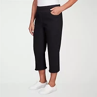 Alfred Dunner Classics Womens Mid Rise Capri Jean