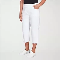 Alfred Dunner Classics Womens Mid Rise Capri Jean