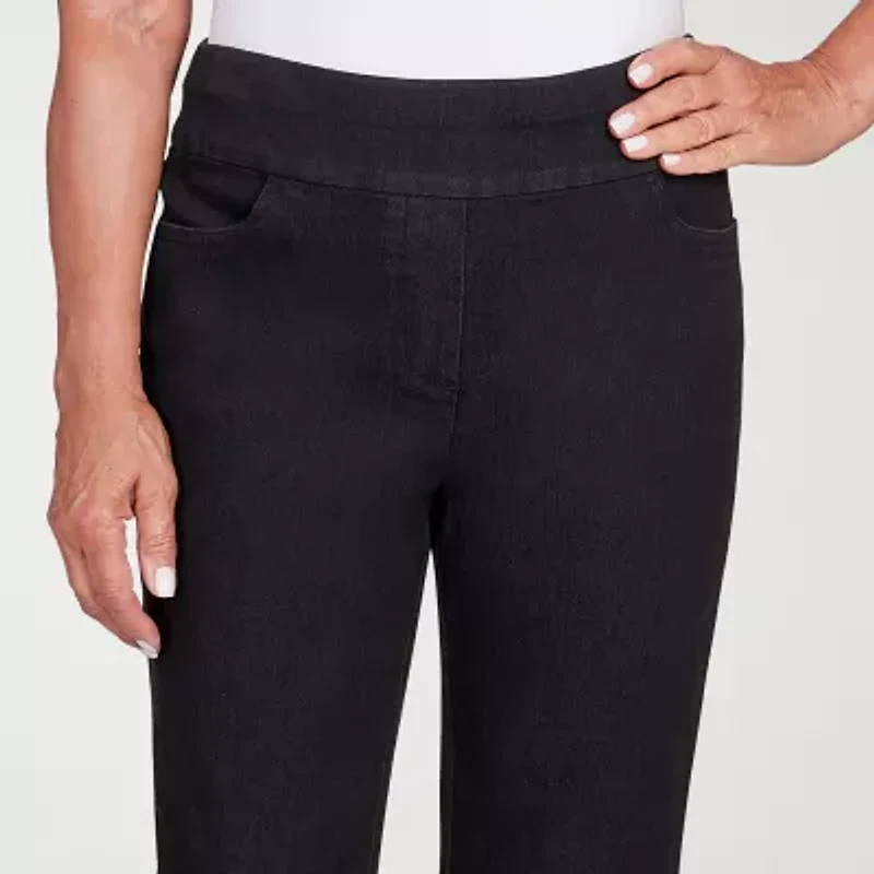 Alfred Dunner Classics Womens Mid Rise Capri Jean