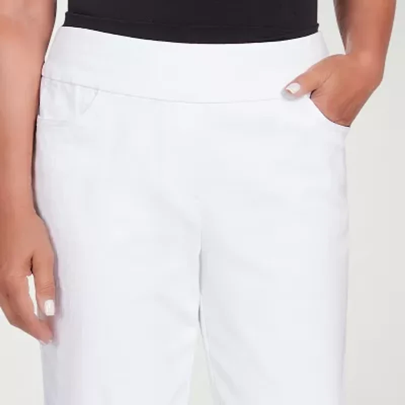 Alfred Dunner Classics Womens Mid Rise Capri Jean