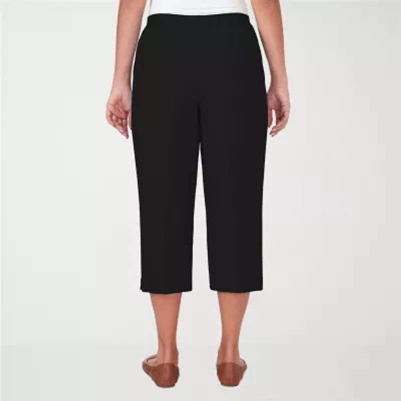 Alfred Dunner Classics Womens Straight Mid Rise Capri Pant