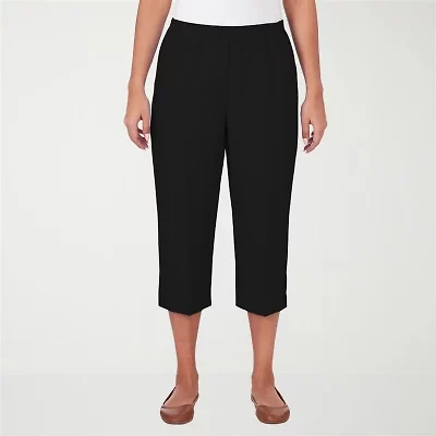 Alfred Dunner Classics Womens Straight Mid Rise Capri Pant