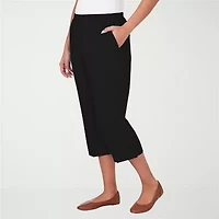 Alfred Dunner Classics Womens Straight Mid Rise Capri Pant