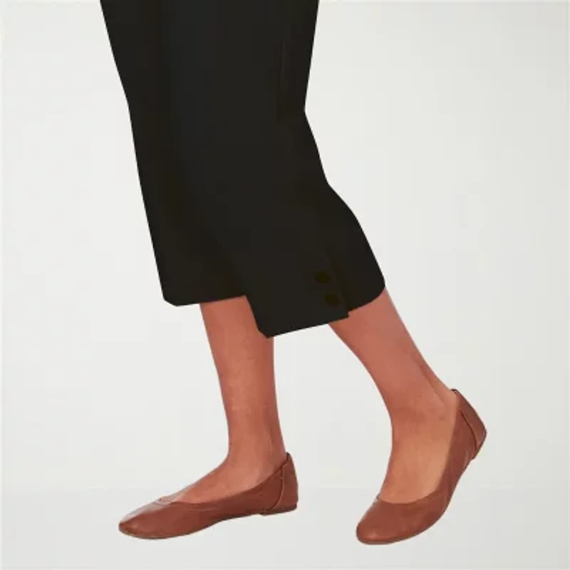 Alfred Dunner Classics Womens Straight Mid Rise Capri Pant