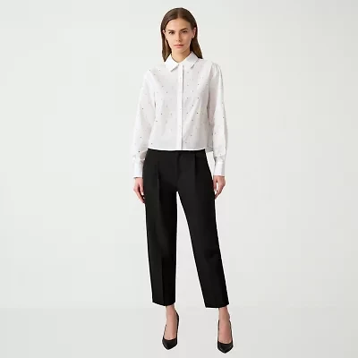 RM Rebecca Minkoff Womens Tapered High Rise Ankle Pant