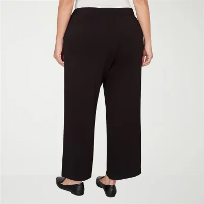 Alfred Dunner Seville Womens Plus Straight Mid Rise Pull-On Pant