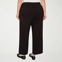 Alfred Dunner Seville Womens Plus Straight Mid Rise Pull-On Pant
