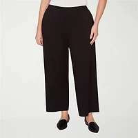 Alfred Dunner Seville Womens Plus Straight Mid Rise Pull-On Pant