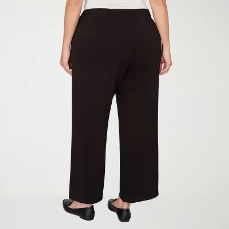 Alfred Dunner Seville Womens Plus Straight Mid Rise Pull-On Pant
