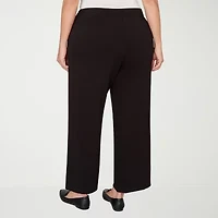 Alfred Dunner Seville Womens Plus Straight Mid Rise Pull-On Pant