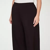 Alfred Dunner Seville Womens Plus Straight Mid Rise Pull-On Pant
