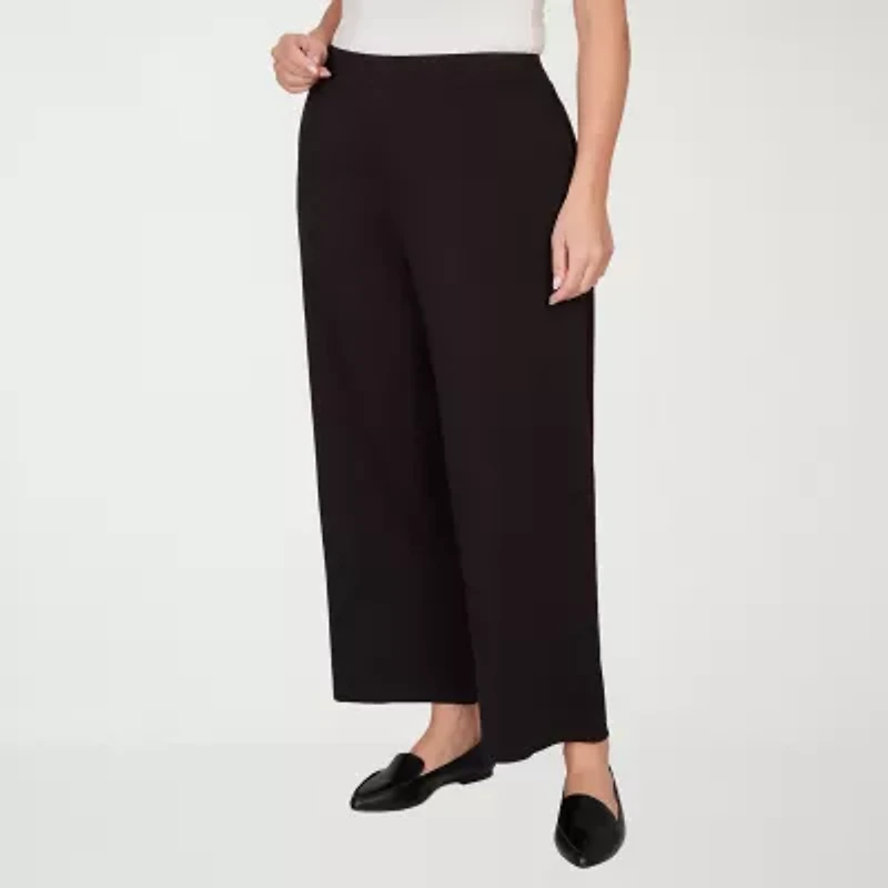 Alfred Dunner Seville Womens Plus Straight Mid Rise Pull-On Pant