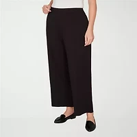 Alfred Dunner Seville Womens Plus Straight Mid Rise Pull-On Pant