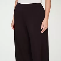 Alfred Dunner Seville Womens Plus Straight Mid Rise Pull-On Pant