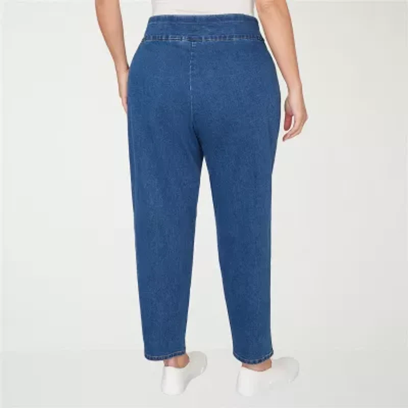 Alfred Dunner Austin Womens Mid Rise Straight Leg Jean