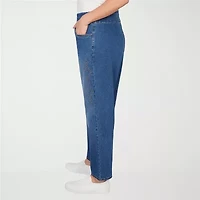 Alfred Dunner Austin Womens Mid Rise Straight Leg Jean