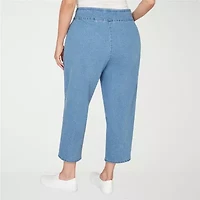 Alfred Dunner Austin Womens Plus Mid Rise Capri Jean
