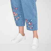 Alfred Dunner Austin Womens Plus Mid Rise Capri Jean