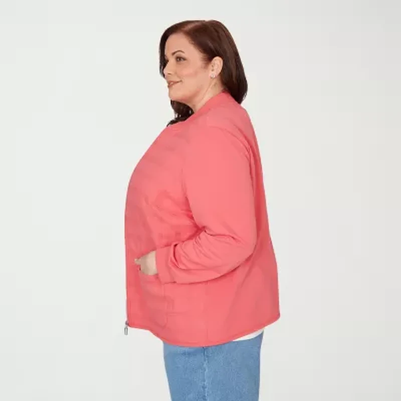 Alfred Dunner Austin Womens Plus Lightweight Quilted Jacket