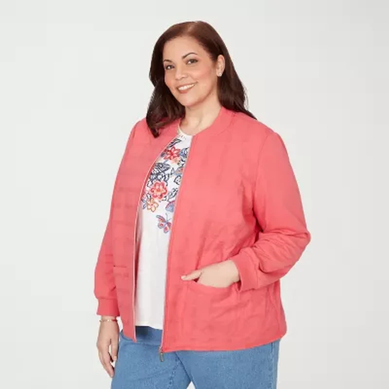 Alfred Dunner Austin Womens Plus Lightweight Quilted Jacket