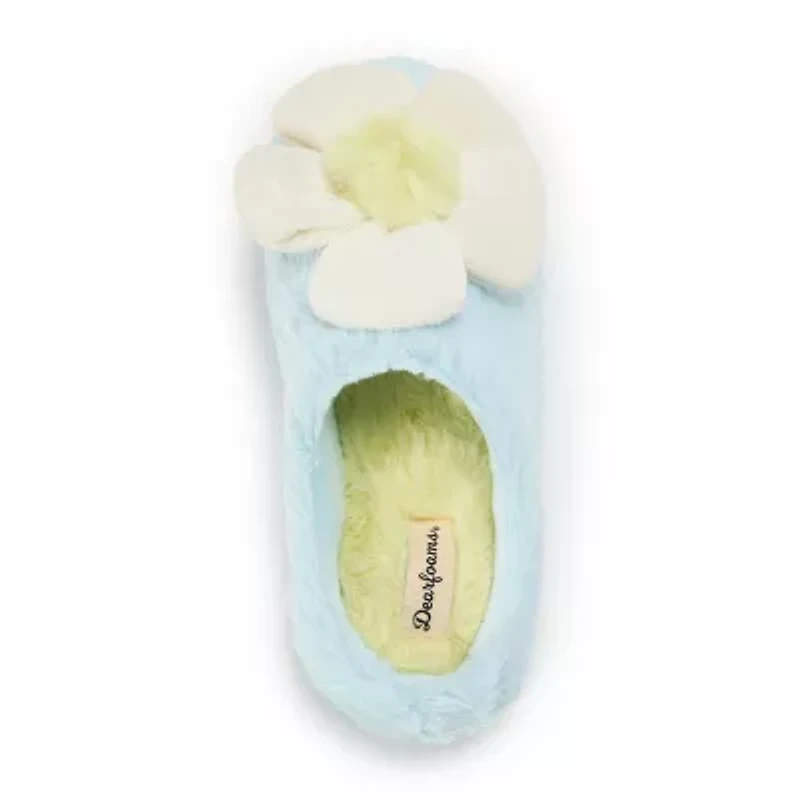 Dearfoams Womens Memory Foam Slip-On Slippers