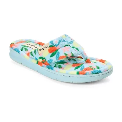 Dearfoams Womens Memory Foam Slip-On Slippers