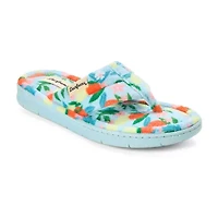 Dearfoams Womens Memory Foam Slip-On Slippers