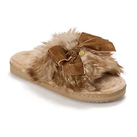 Dearfoams Womens Memory Foam Slip-On Slippers