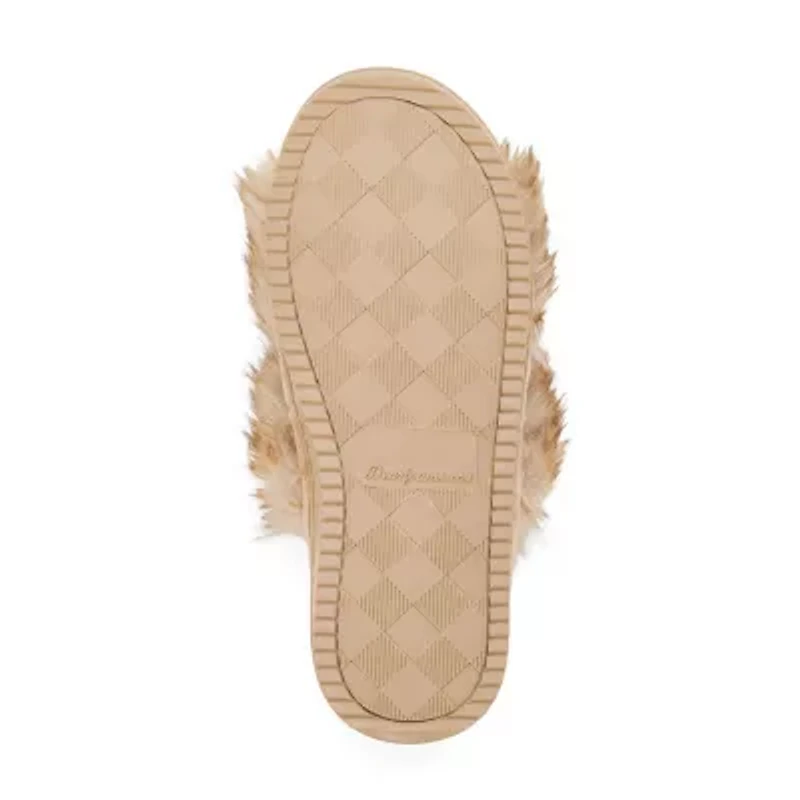 Dearfoams Womens Memory Foam Slip-On Slippers