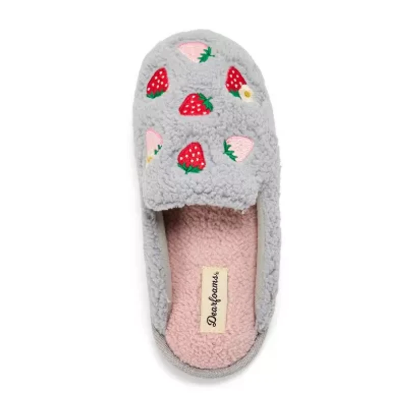 Dearfoams Womens Memory Foam Slip-On Slippers