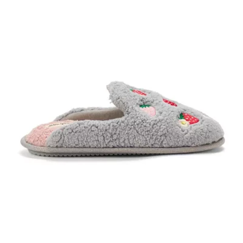Dearfoams Womens Memory Foam Slip-On Slippers