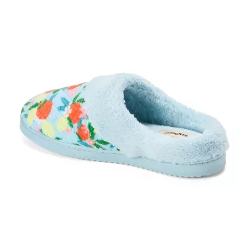 Dearfoams Libby Quilted Terry Womens Memory Foam Clog Slippers