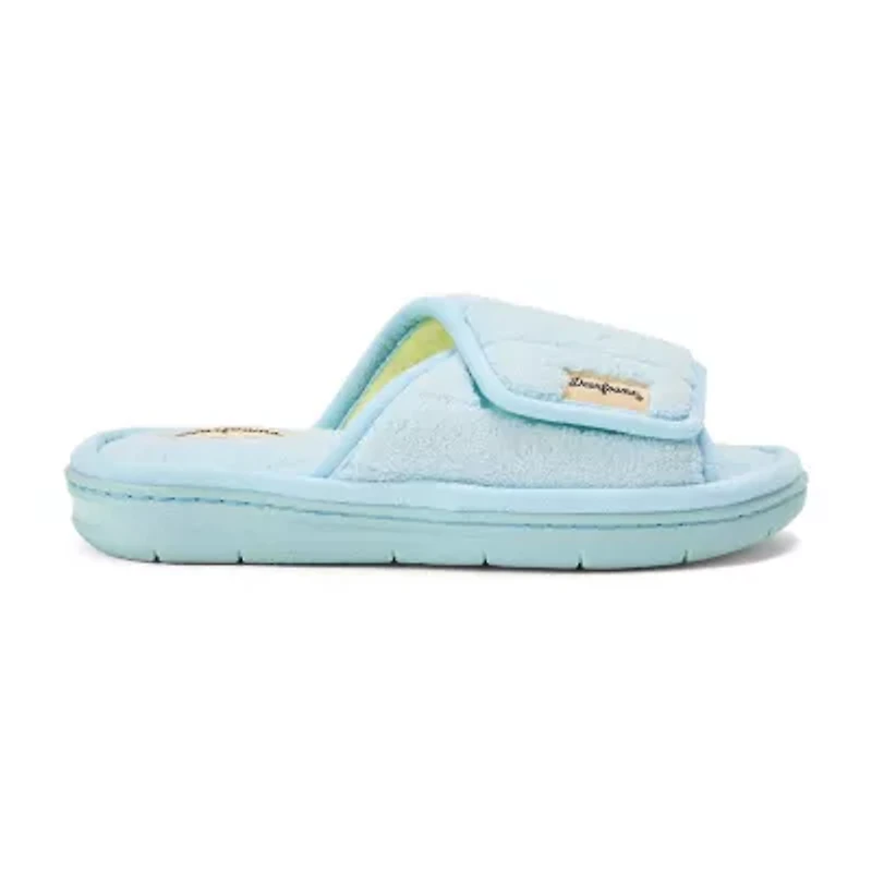 Dearfoams Womens Memory Foam Slip-On Slippers