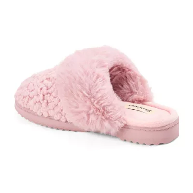 Dearfoams Courtney Knit Scuff Womens Memory Foam Slip-On Slippers