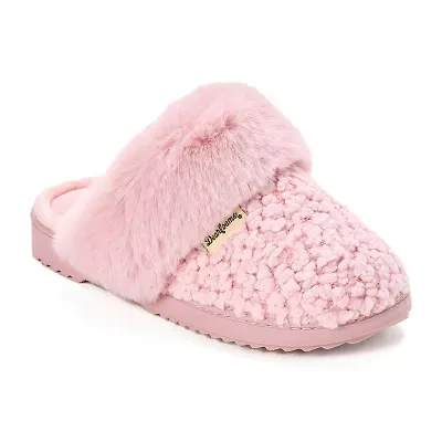 Dearfoams Courtney Knit Scuff Womens Memory Foam Slip-On Slippers
