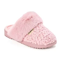 Dearfoams Courtney Knit Scuff Womens Memory Foam Slip-On Slippers